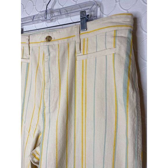 Madewell Pant Emmett Tall Wide Leg Crop Stripe NWT - Picture 8 of 10